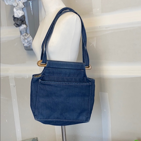 Handbags - USA MADE denim purse wood ascents